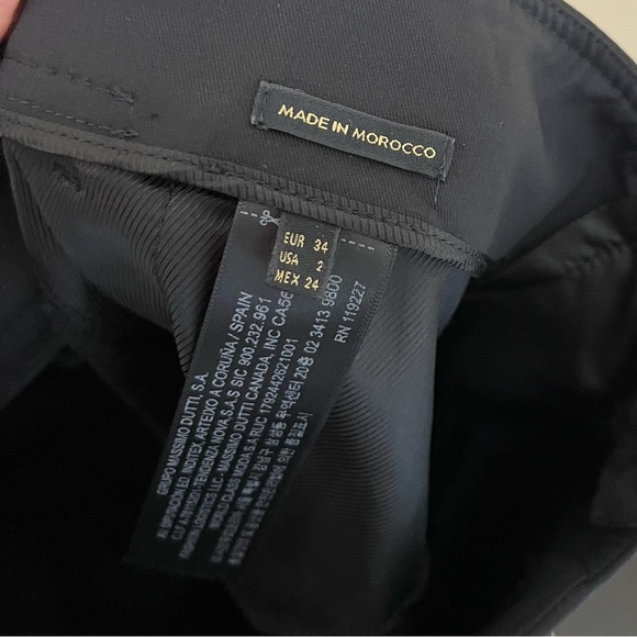 NWT Massimo Dutti Studded Black Pants - Picture 9 of 13